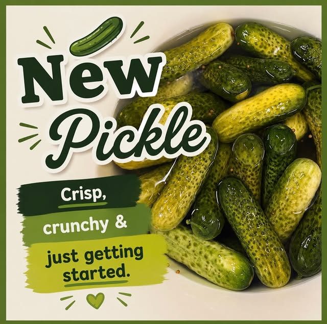 New Pickles, crisp and crunchy, New York Pickle